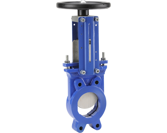 Cast iron knife gate valve 178I F316 gate and bolting/NBR seat with wheel DN50